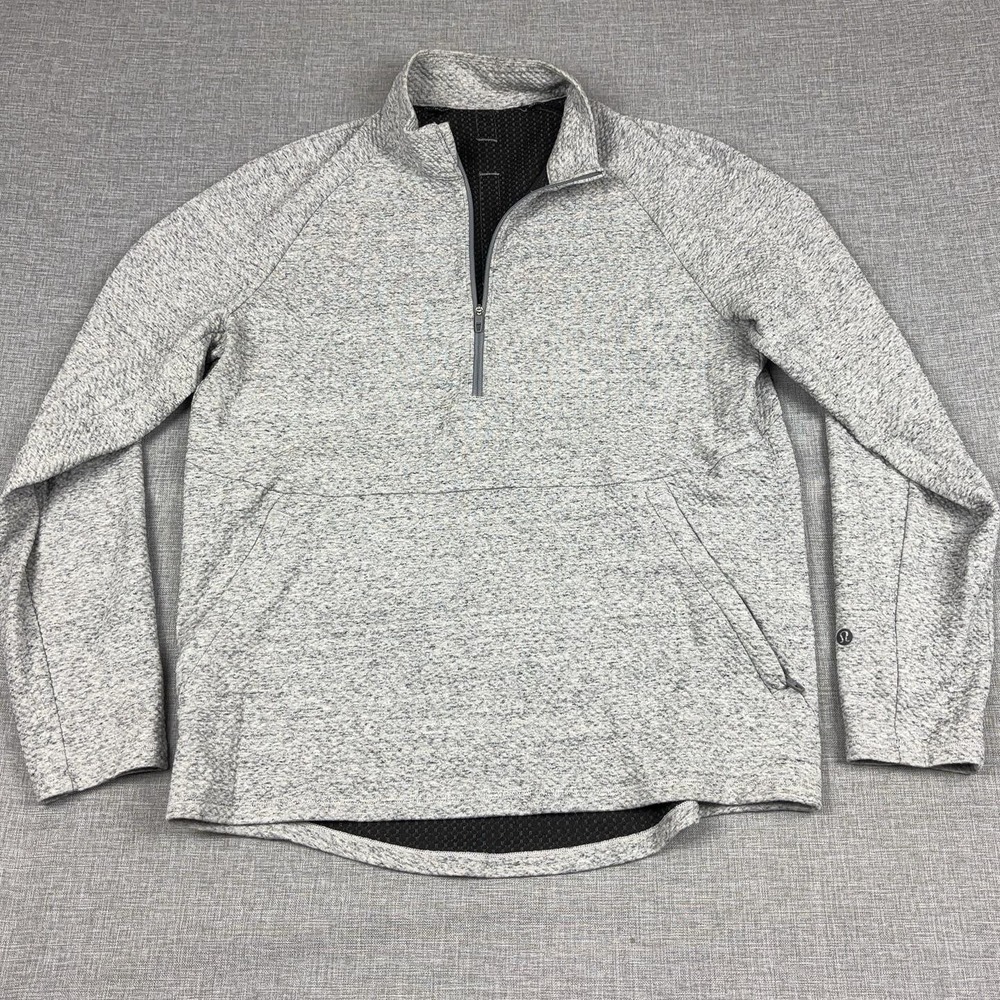 Lululemon Going Places Jacket Womens Gray Black Space Dye Full Zip 21.5 Pit